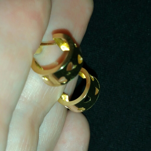 14k 14k thick gold hoop earrings