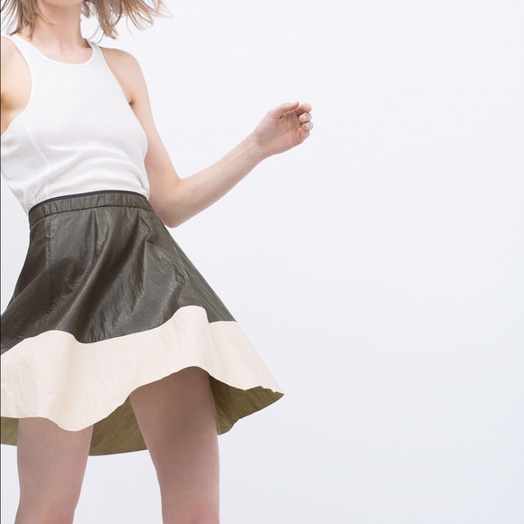 Zara vegan leather skirt. Offers welcome