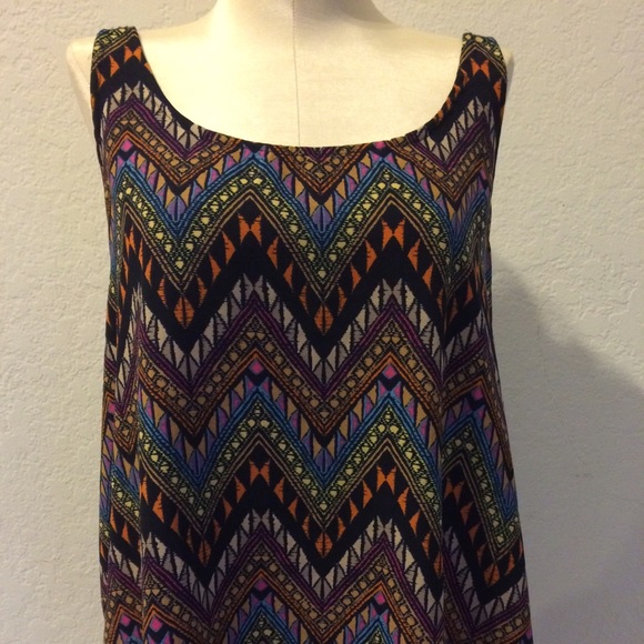 Black tribal print top