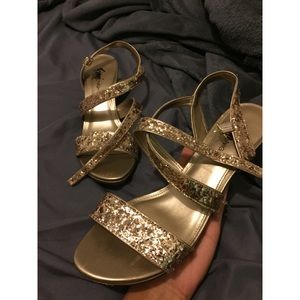 Gold sparkly heels ✨ NOT Steve Madden 💜