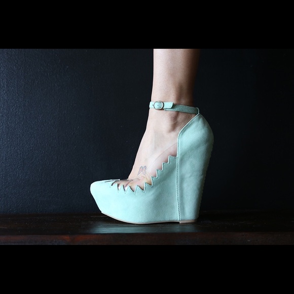 Jefferey Campbell mint  wedge.