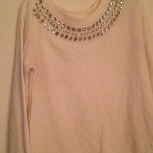 Long sleeved ivory sweater