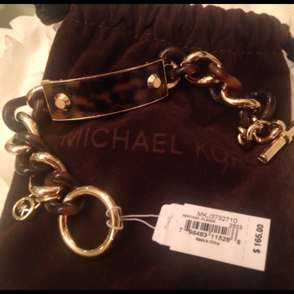Michael Kors Leopard & Gold Plated Bracelet NWT