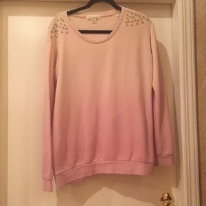 Pink Studded Ombré Sweater