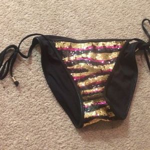 Sequined PINK bathing suit bottoms