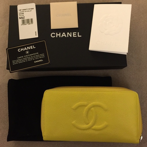 Chanel Yellow Gusset Zip Wallet 0A348 (Brand New) - Picture 2 of 4