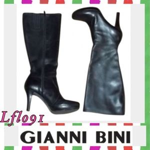 Gianni  Bini Black Leather Boots