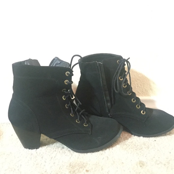 Lace up booties