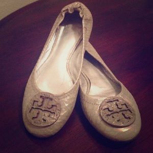 Tory Burch Silver Flats