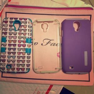 S4 cases (3 total and also screen protector)