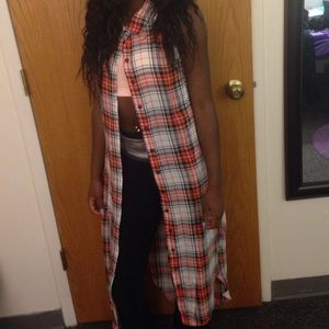 Plaid duster