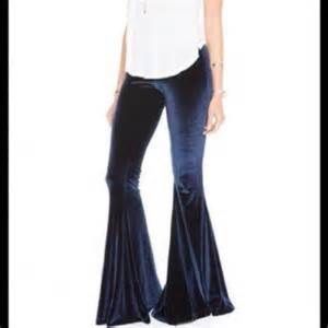 Brandy Melville Velvet BLACK Bell Bottoms Dupe