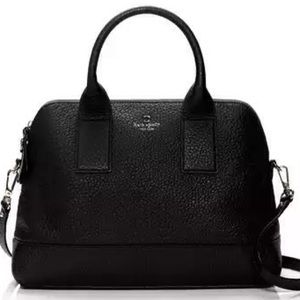 kate spade Black Leather Satchel with Strap