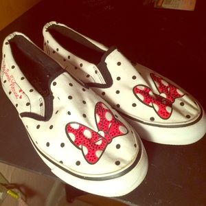 Slip on Minnie Mouse shoes!