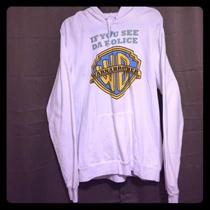 White graphic hoodie