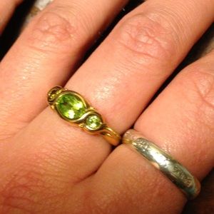 Peridot and Gold Ring