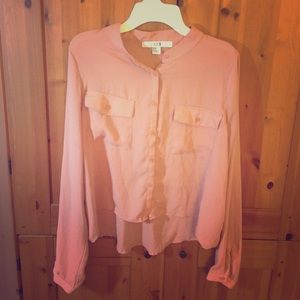 Classy pink button up shirt