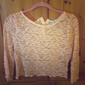 Light pink lace top