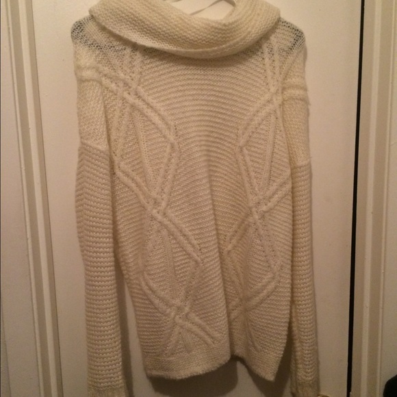 White oversized cowl neck sweater from Sonoma!