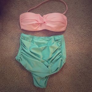 Two piece high waisted bikini size l