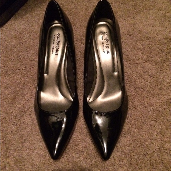 Small, black heels from ComfortPlus