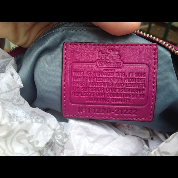 Limited Edition Color :Raspberry Coach Purse - Picture 3 of 3