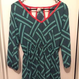 Turquoise 3/4 sleeve dress