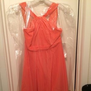 Coral bridesmaid dress David's Bridal