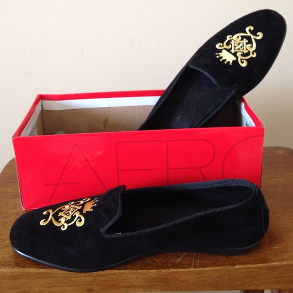 Black suede shoes