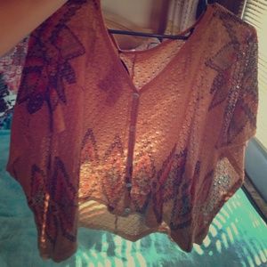 Tan Angel wing top
