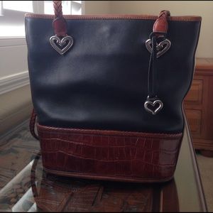Brighton leather bucket tote bag