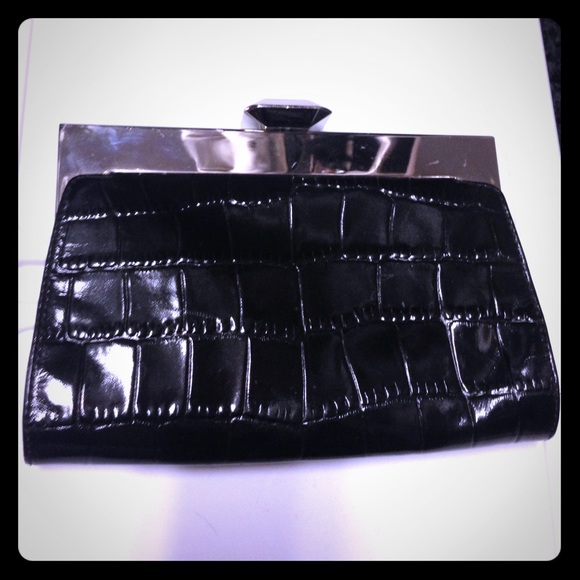 Black shiny clutch