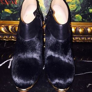 SOLD! 👠COLE HAAN BLACK LEATHER &CALF HAIR SHOES👠