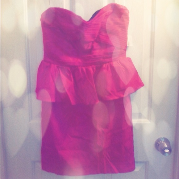 ✨ Hot Pink Peplum Dress