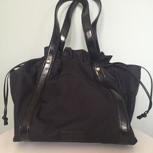 Kate Spade beautiful black nylon and patent tote
