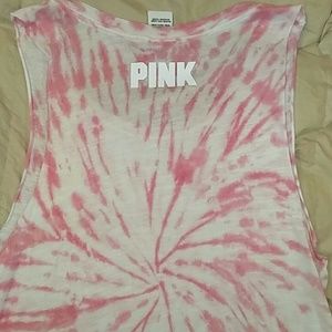 PINK tie dye cut off