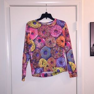 Pink donut sweatshirt.