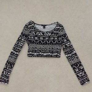 Forever 21  Long Sleeve Crop Top