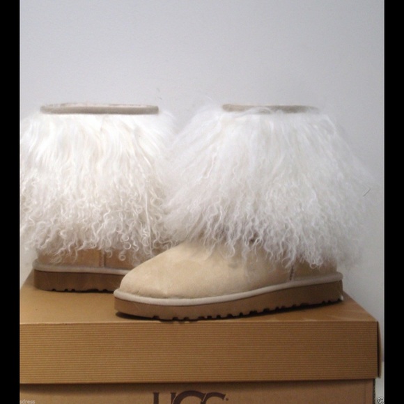 Ugg- HOLD, Long- Haired Mongolian and Shearling - Picture 2 of 4