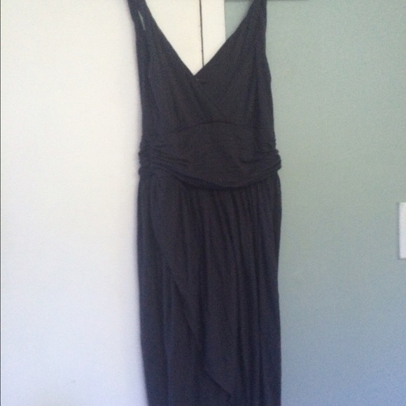 Gray draped dress