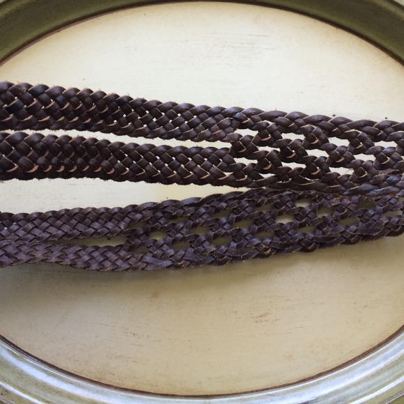 Linea Pelle brown, leather braided belt - Picture 2 of 4