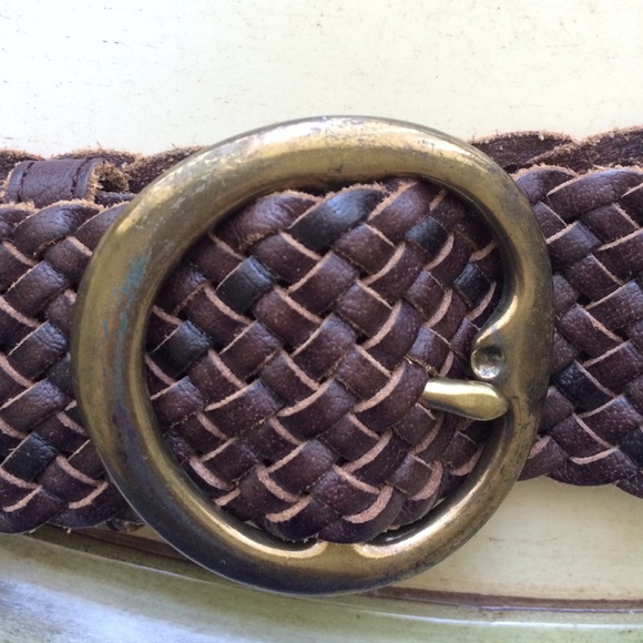 Linea Pelle brown, leather braided belt - Picture 3 of 4