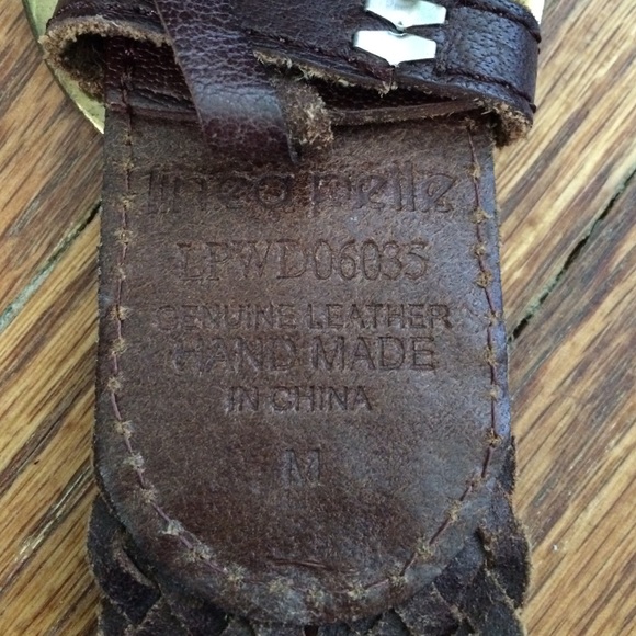 Linea Pelle brown, leather braided belt - Picture 4 of 4