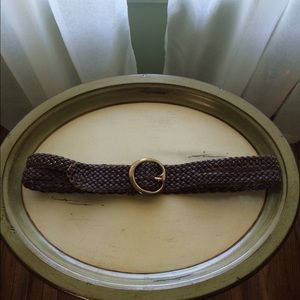 Linea Pelle brown, leather braided belt