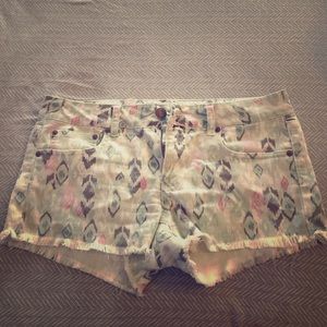 Aztec print colorful American eagle Jean shorts