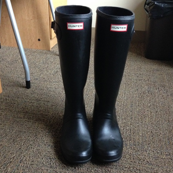 Hunter Tour Rainboots Black Size 9