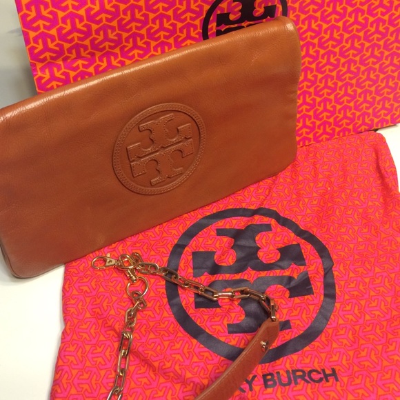 Tory Burch Reva clutch with removable strap.