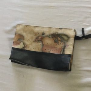 Earth Map Clutch Purse