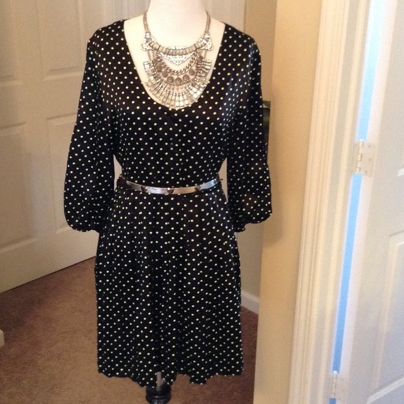 PRINCESS VERA WANG POLKA DOT DRESS - Picture 1 of 4