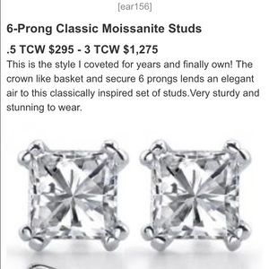 ONLY FOR @inessaz Square-shaped diamond earrings